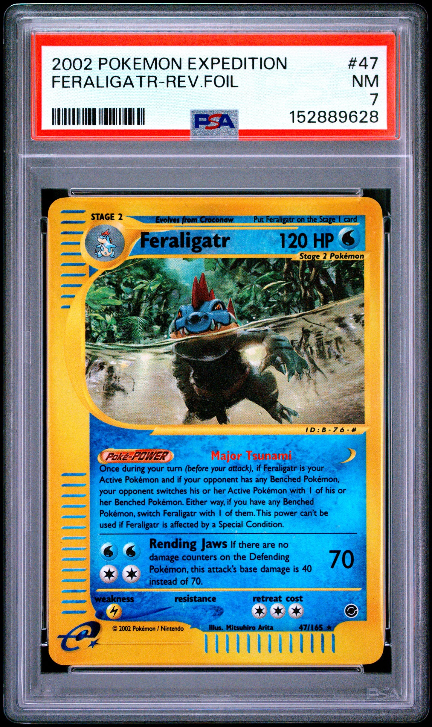 Feraligatr Reverse Holo PSA 7 2002 Pokemon Expedition #47