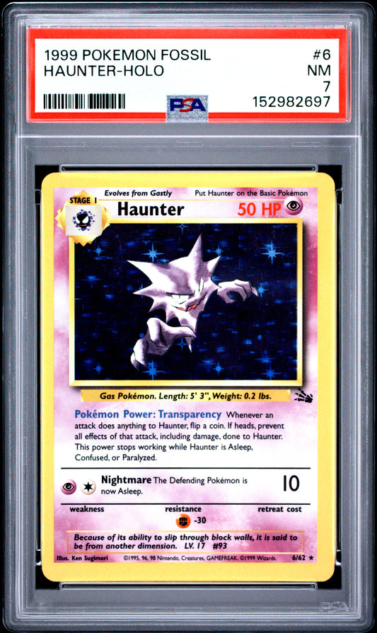 Haunter Holo PSA 7 1999 Pokemon Fossil #6