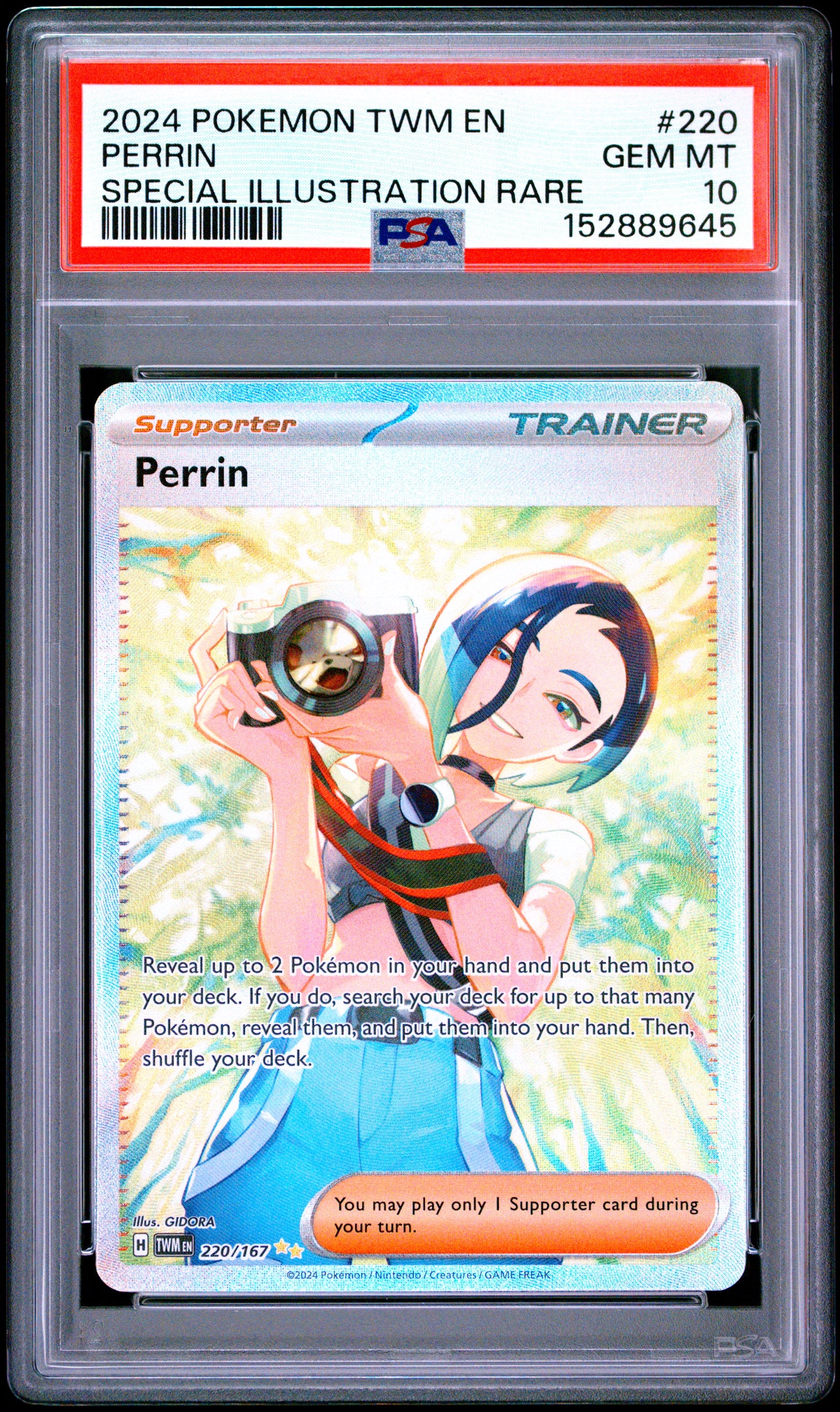 Perrin PSA 10 2024 Pokemon Twm En Twilight Masquerade #220