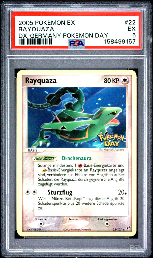 Rayquaza Germany Pokemon Day PSA 5 2005 #22 POP 2