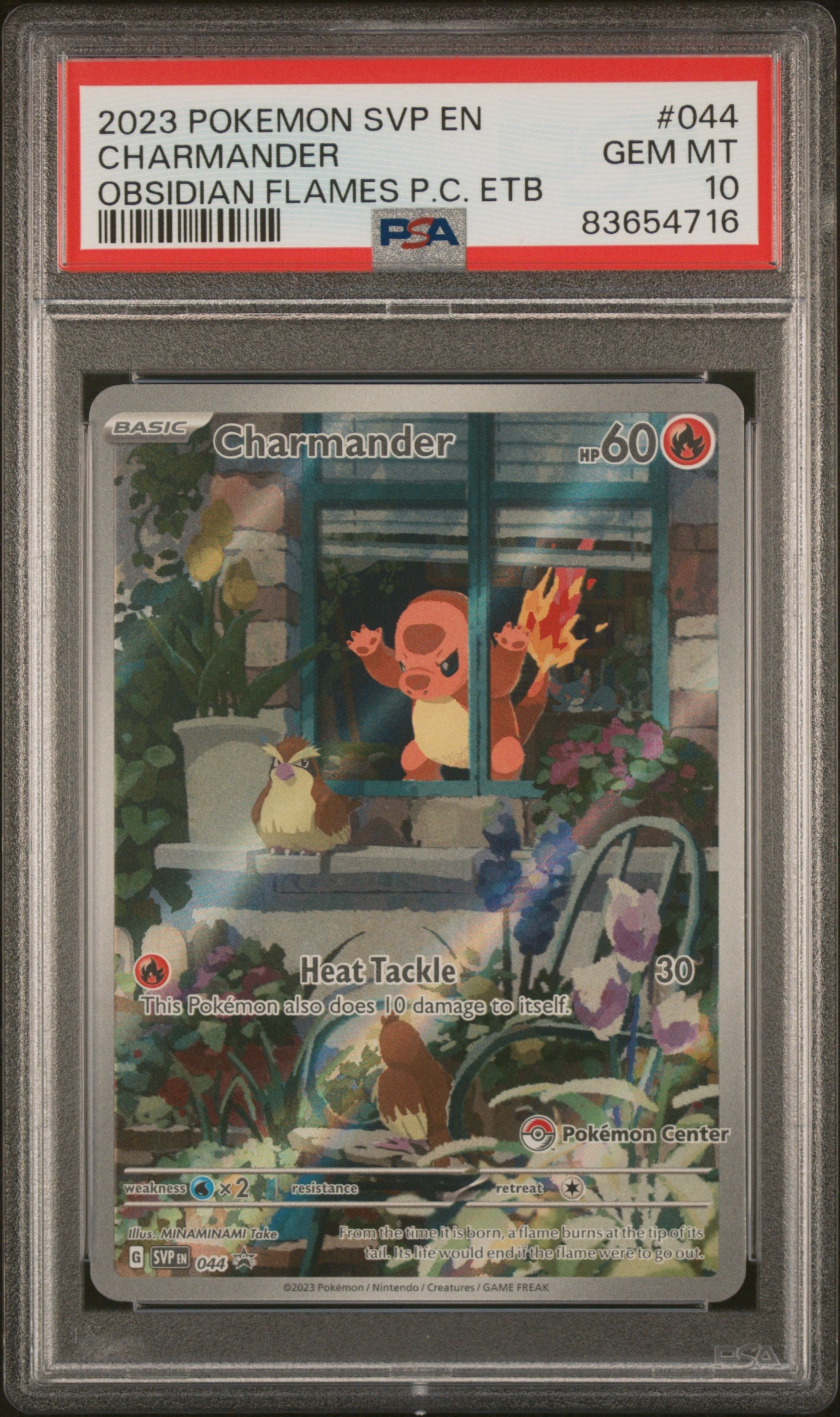 Charmander Pokemon Center Promo PSA 10 2023 Pokemon Svp Black Star Promo #044