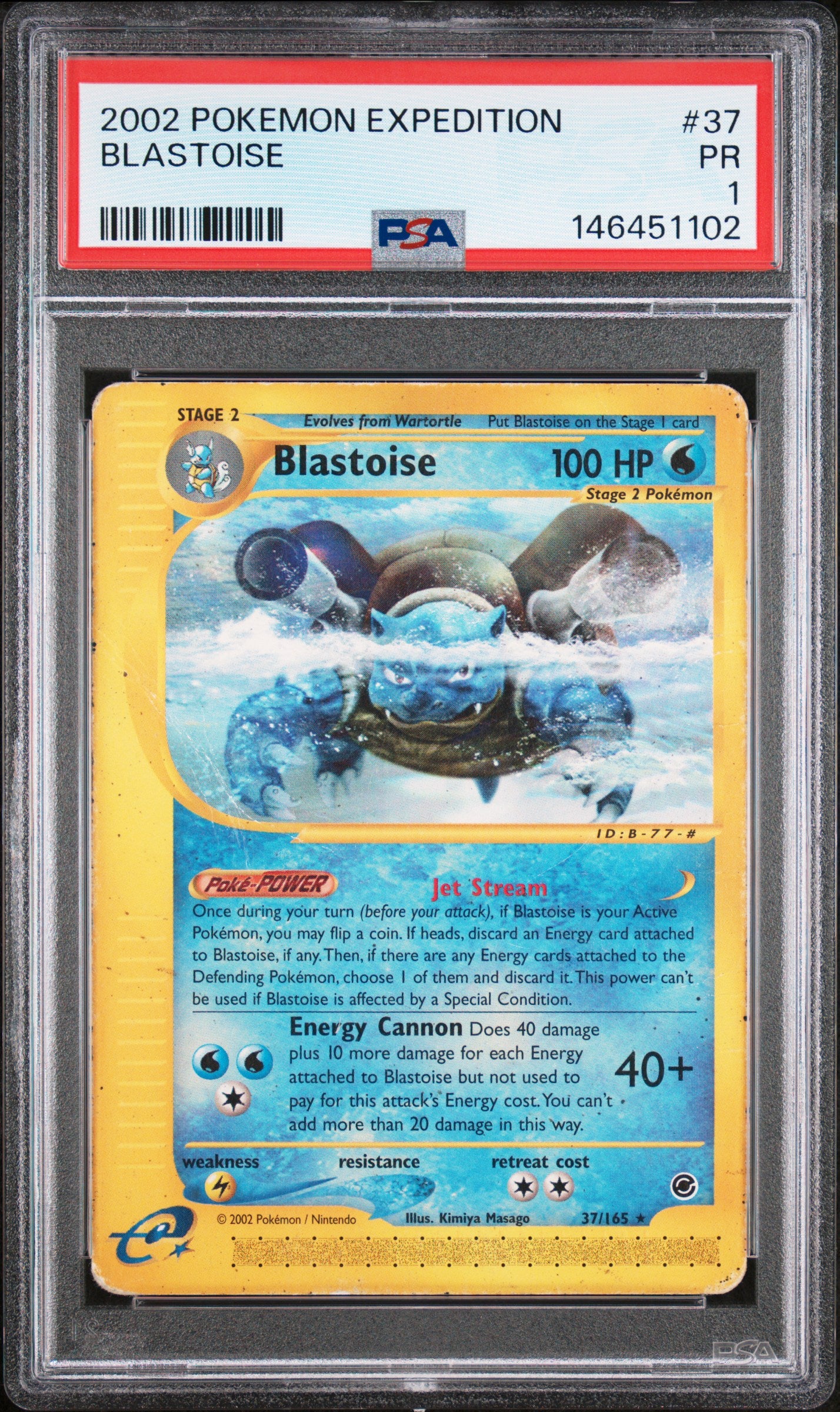 Blastoise PSA 1 2002 Pokemon Expedition #37 POP 7