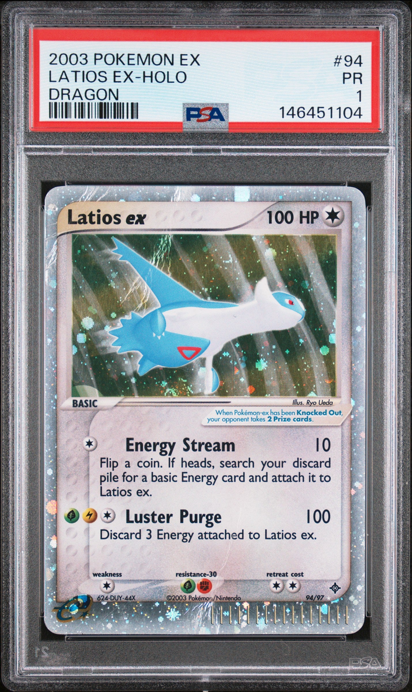 Latios ex Holo Dragon PSA 1 2003 Pokemon Ex Dragon #94