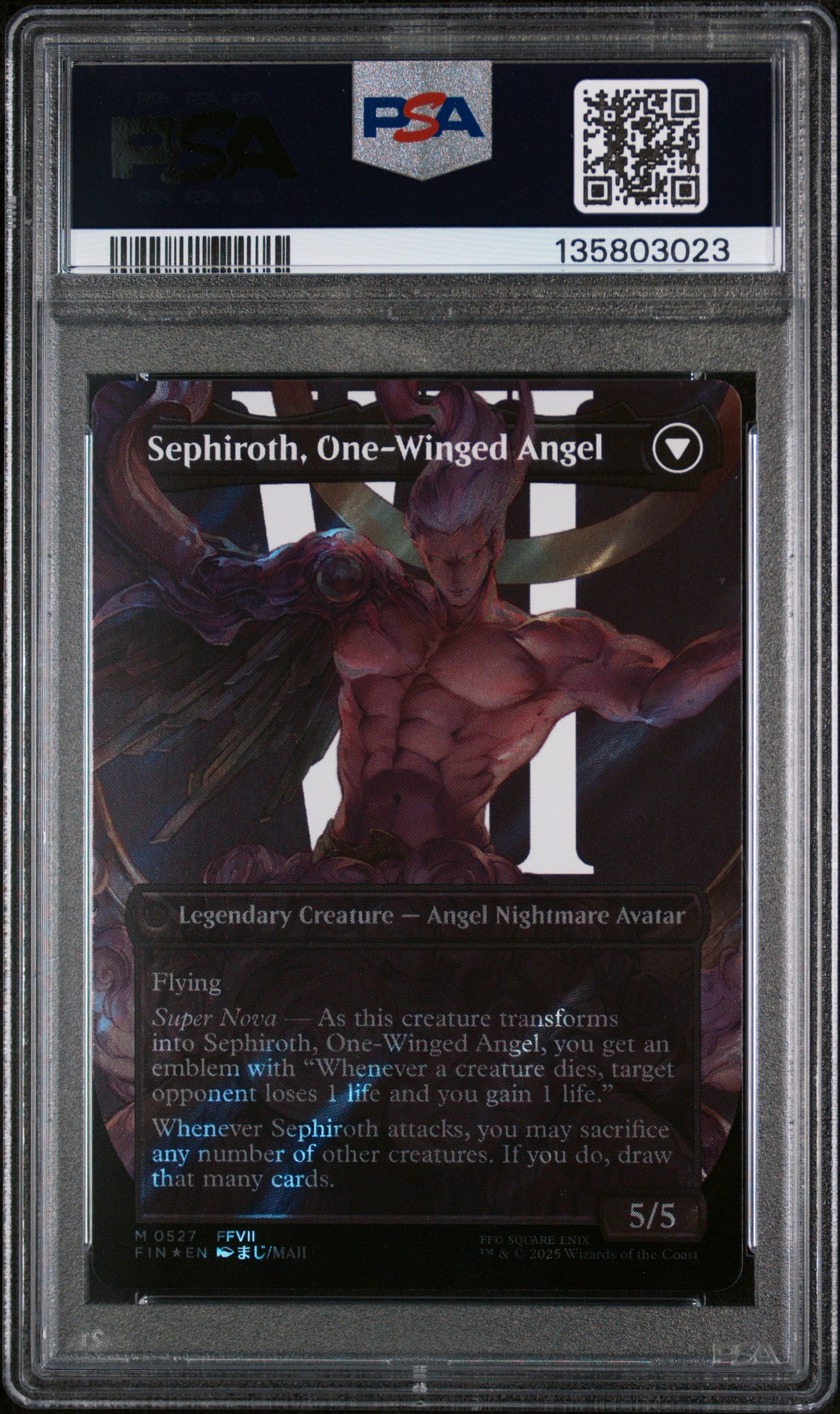 Sephiroth Borderless Surge Foil PSA 10 2025 MTG Final Fantasy #0527