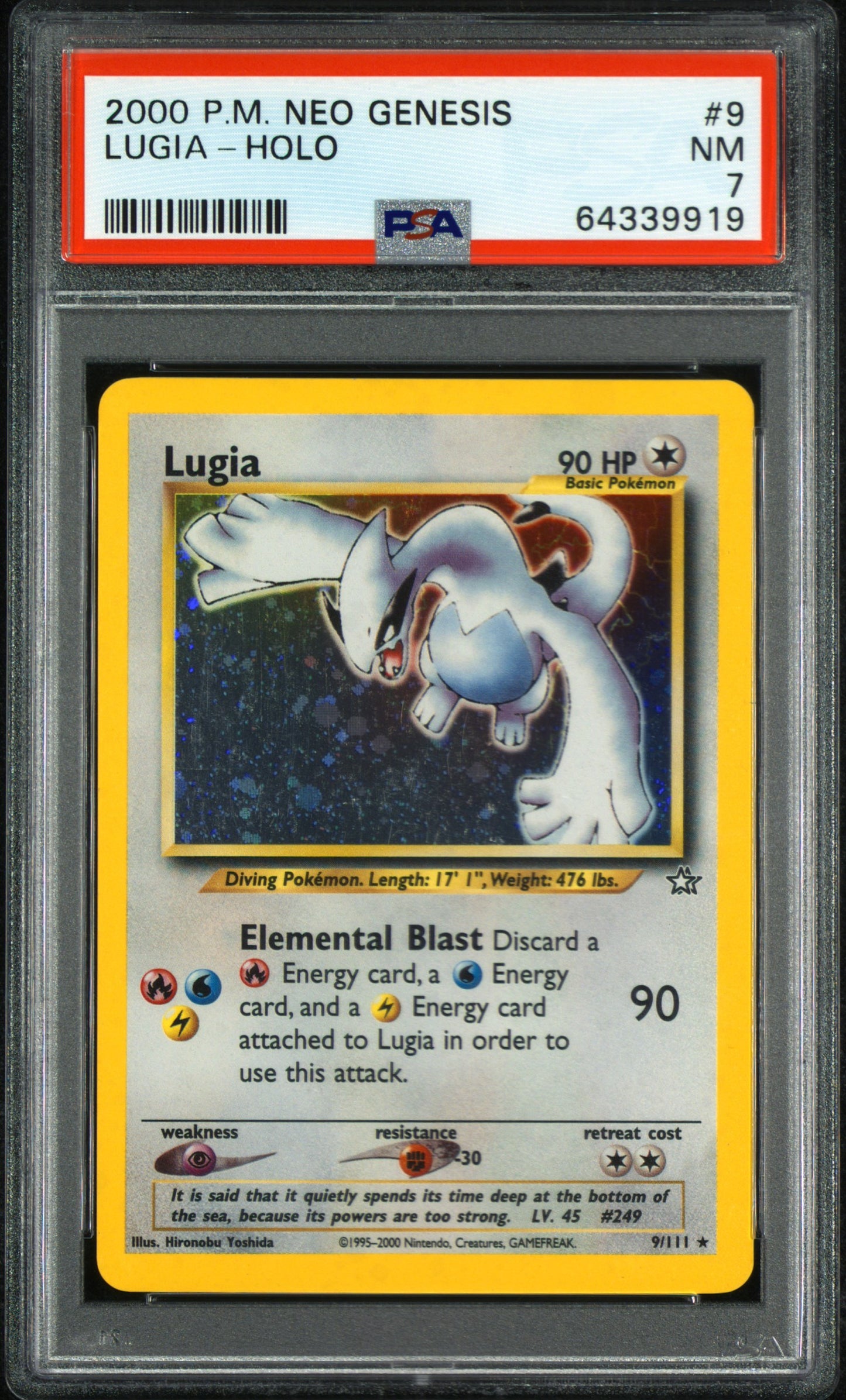 Lugia Holo PSA 7 2000 Pokemon Neo Genesis #9
