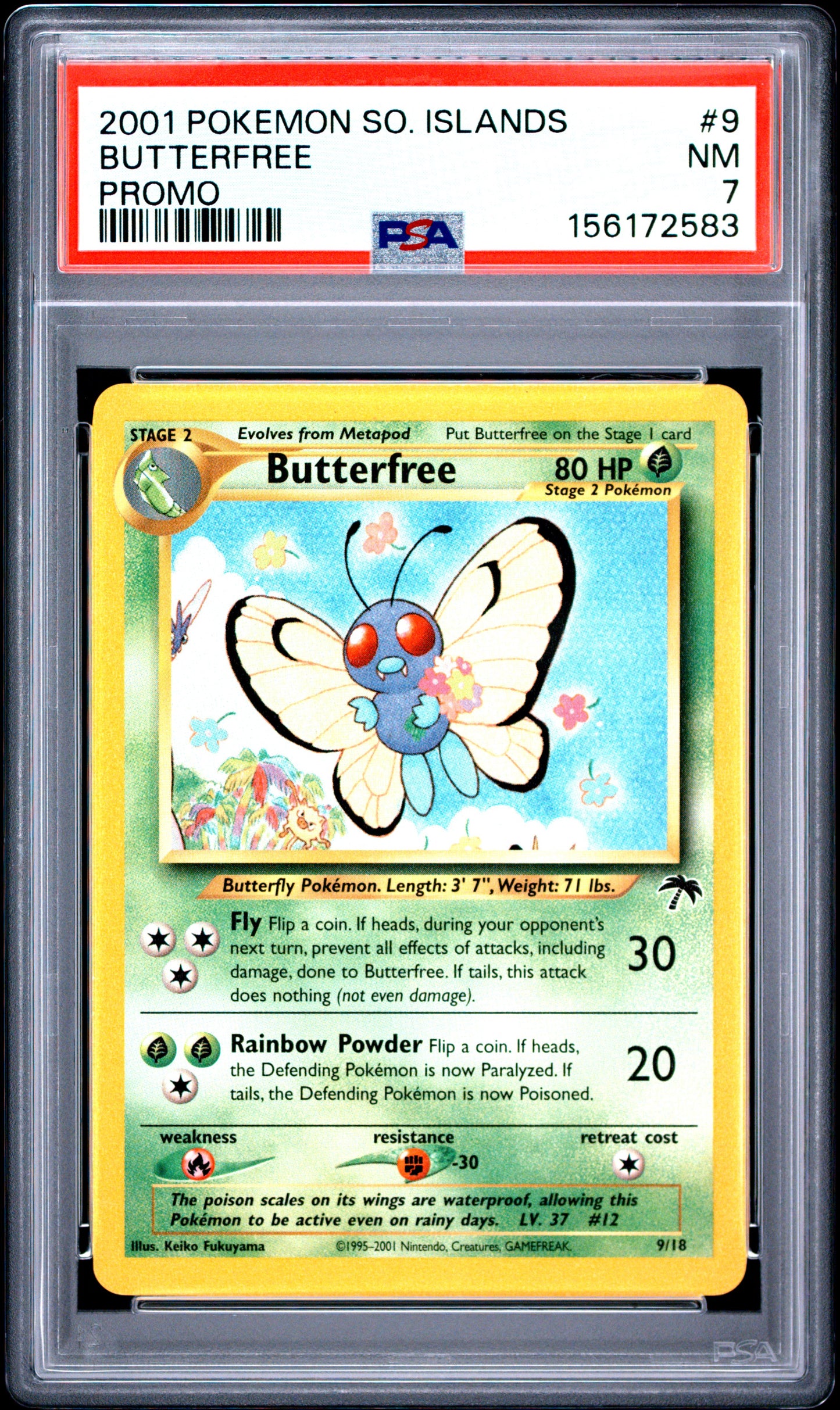 Butterfree Promo PSA 7 2001 Pokemon Southern Islands Promo #9