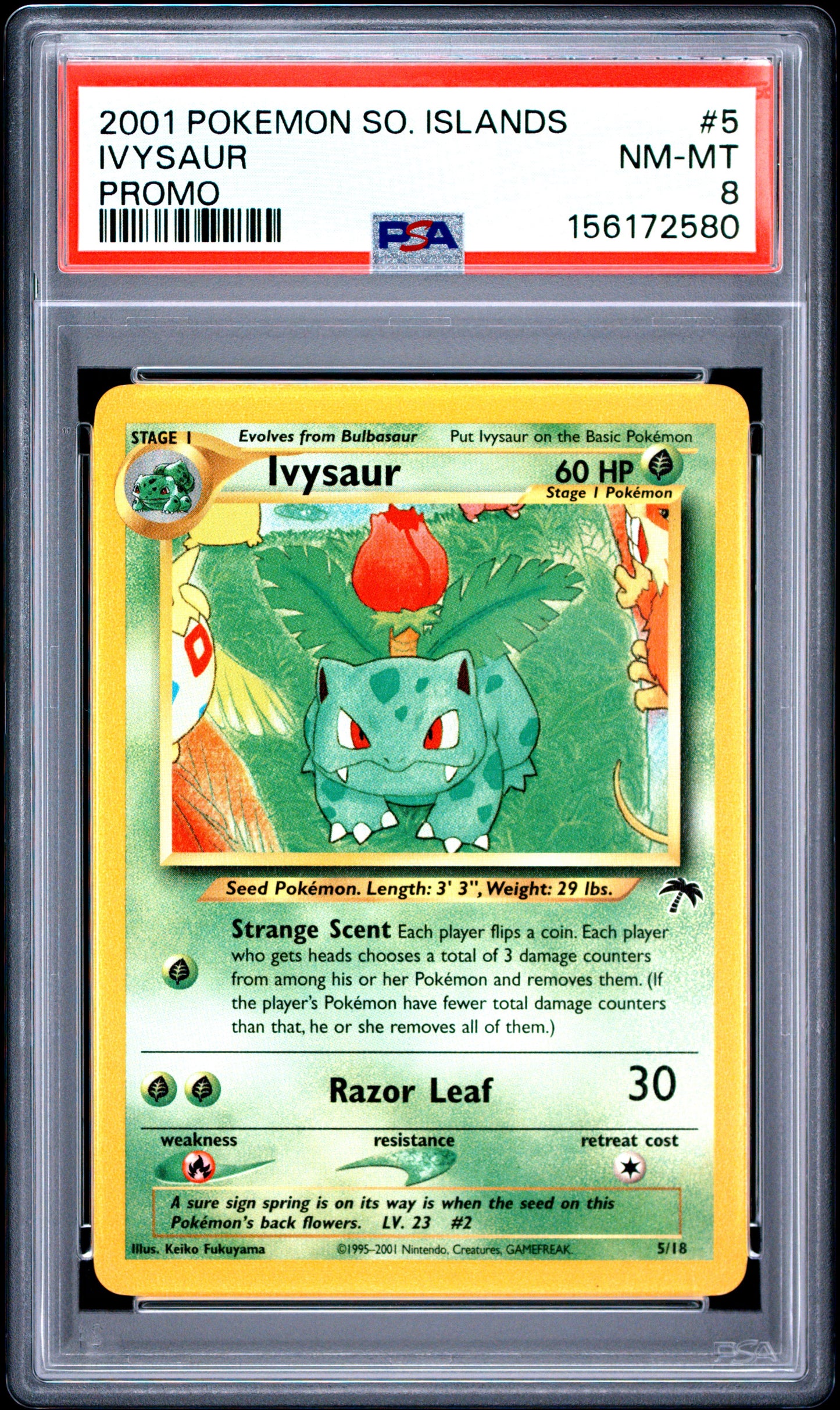 Ivysaur PSA 8 2001 Pokemon Southern Islands Promo #5