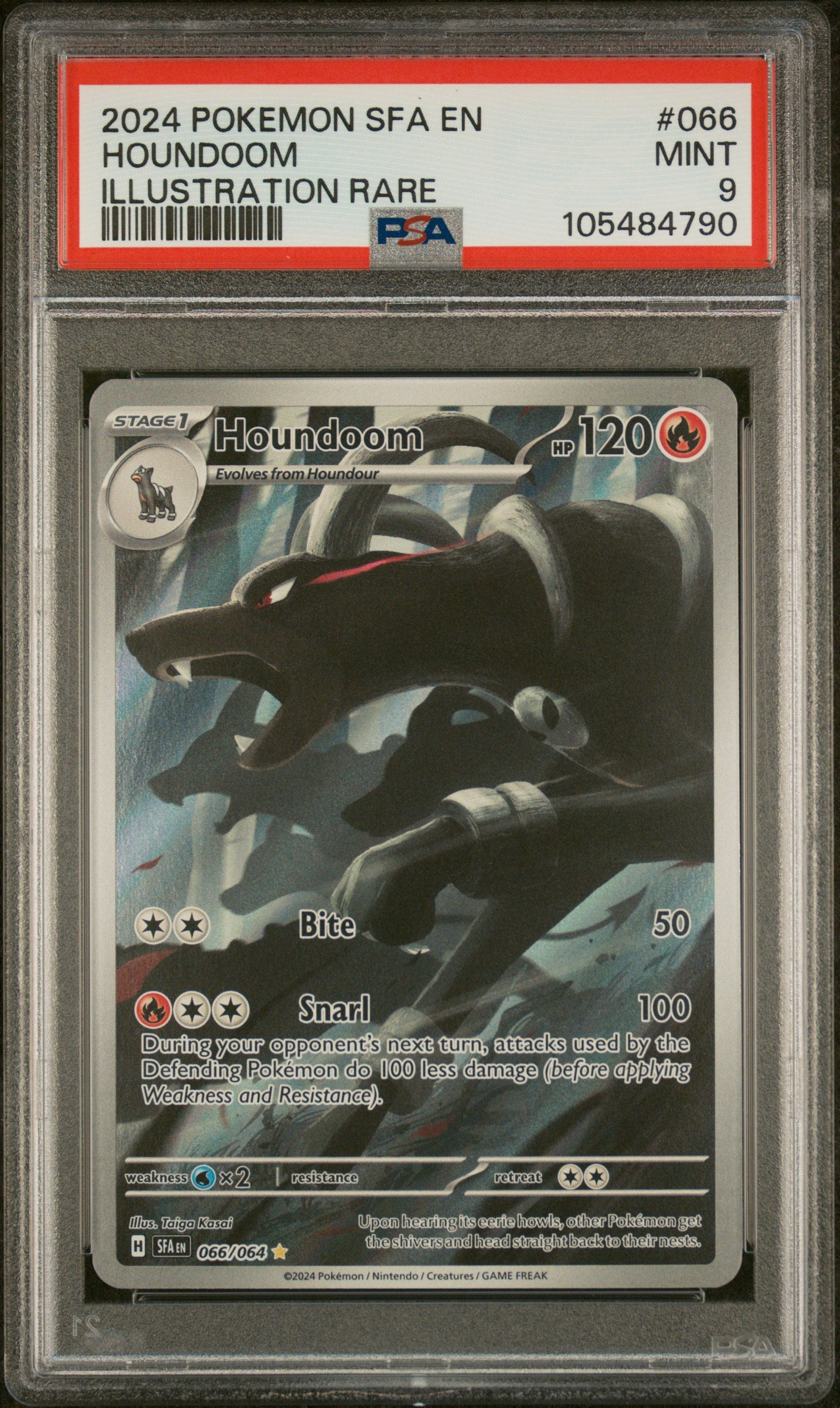 Houndoom PSA 9 2024 Sfa En Shrouded Fable #066