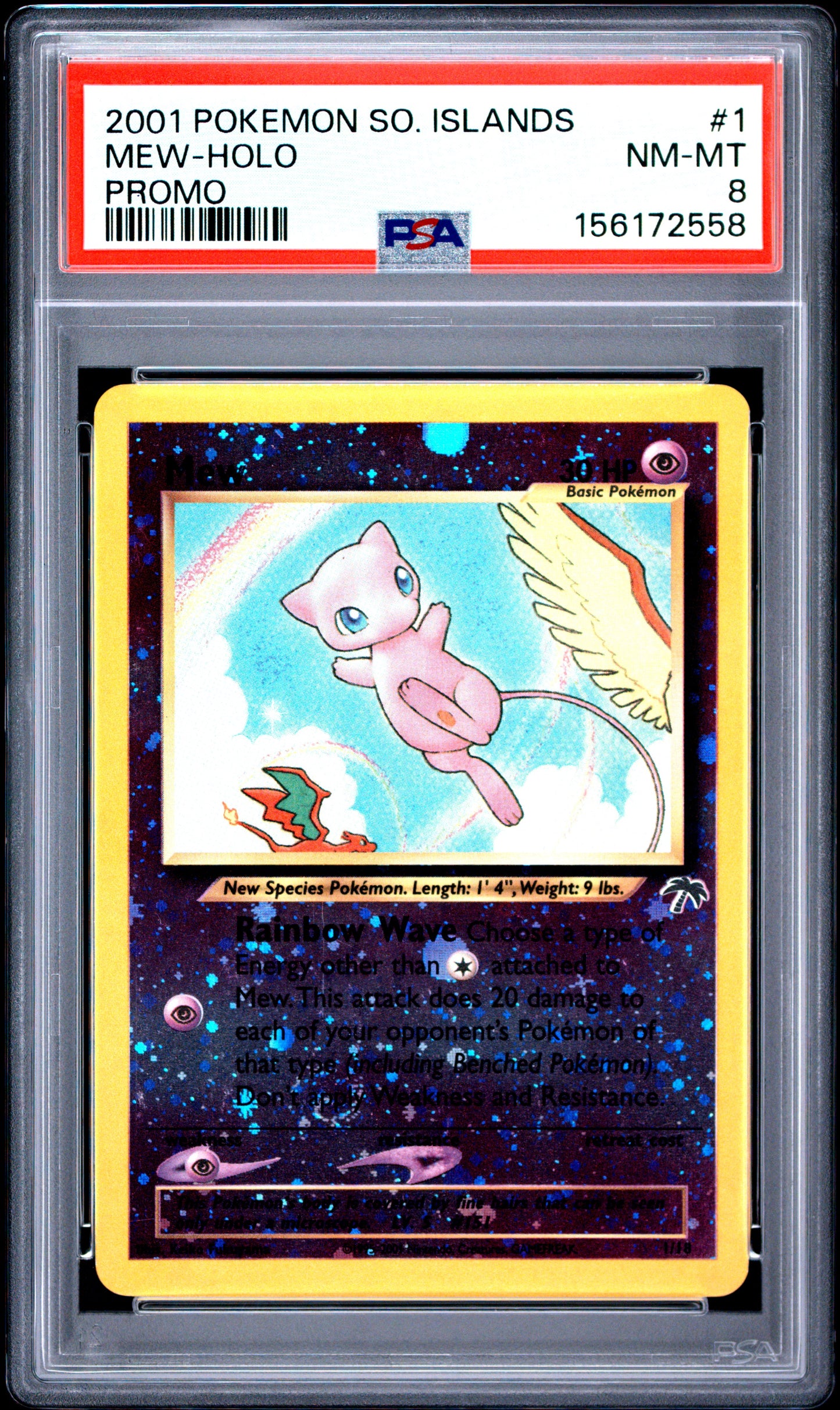 Mew Holo PSA 8 2001 Southern Islands Promo #1
