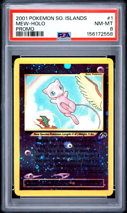 Mew Holo PSA 8 2001 Southern Islands Promo #1