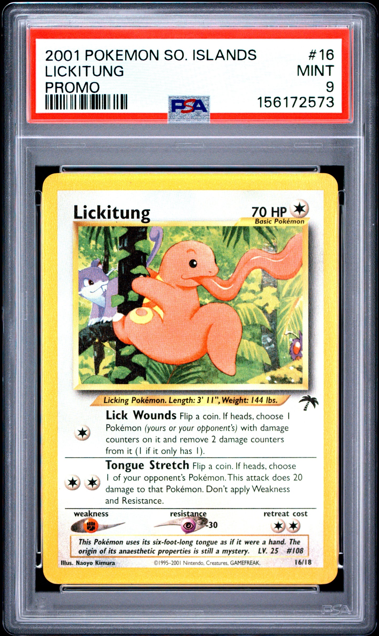 Lickitung PSA 9 2001 Pokemon Southern Islands Promo #16