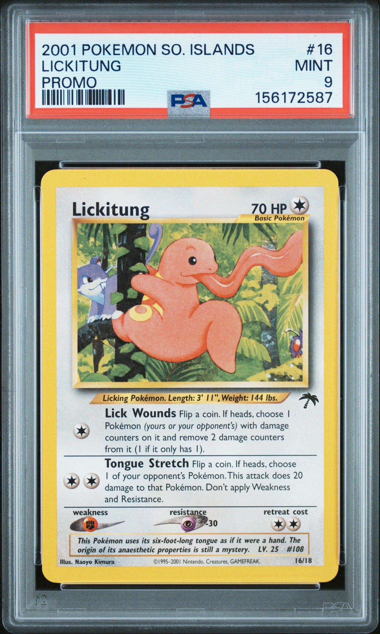 Lickitung PSA 9 2001 Pokemon Southern Islands Promo #16
