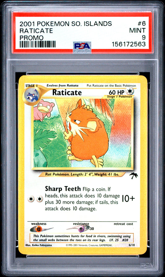 Raticate PSA 9 2001 Pokemon Southern Islands Promo #6