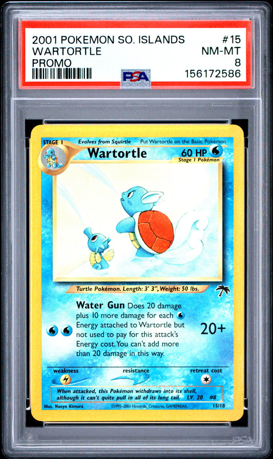 Wartortle PSA 8 2001 Pokemon Southern Islands Promo #15