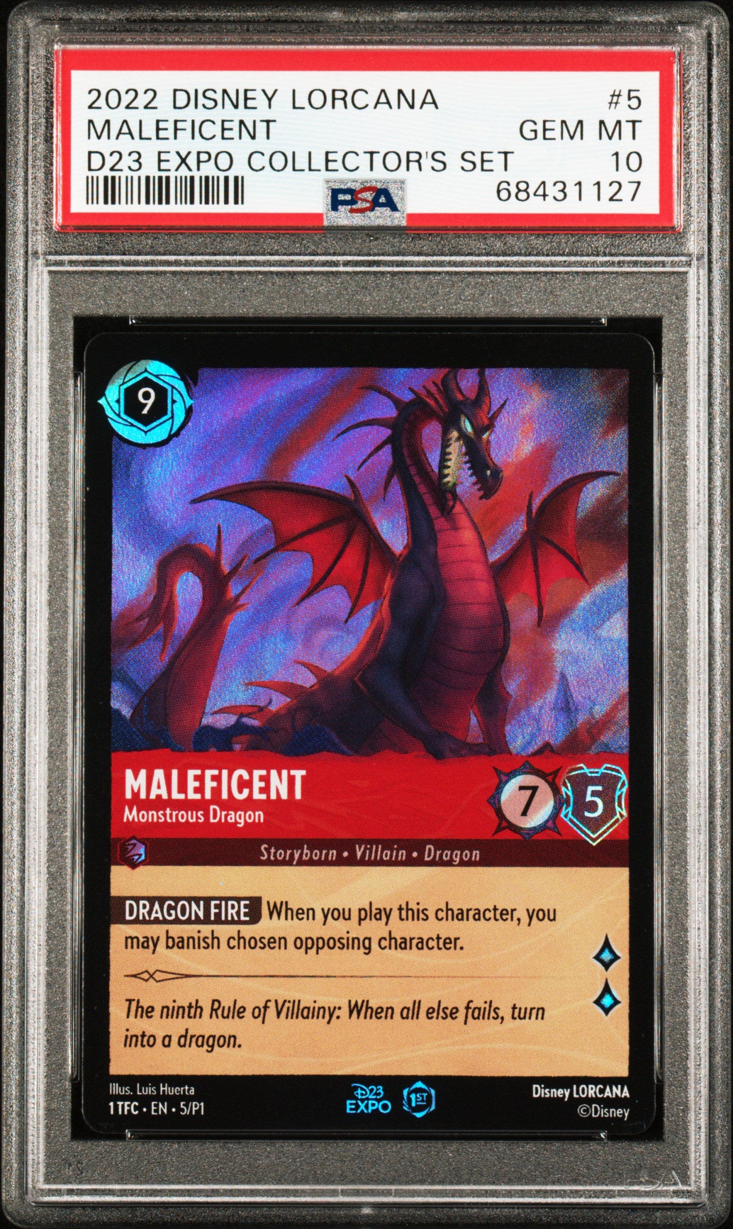 Maleficent D23 Expo Collector'S Set PSA 10 2022 Disney Lorcana Promo #5