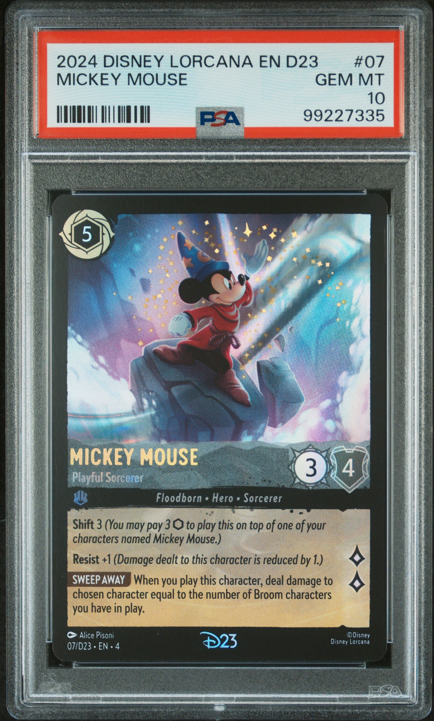 Mickey Mouse PSA 10 2024 Disney Lorcana En D23-D23 Expo Promo #07