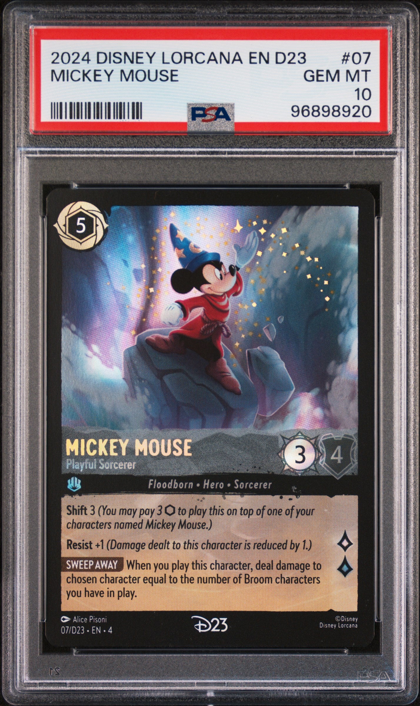 Mickey Mouse PSA 10 2024 Disney Lorcana En D23-D23 Expo Promo #07