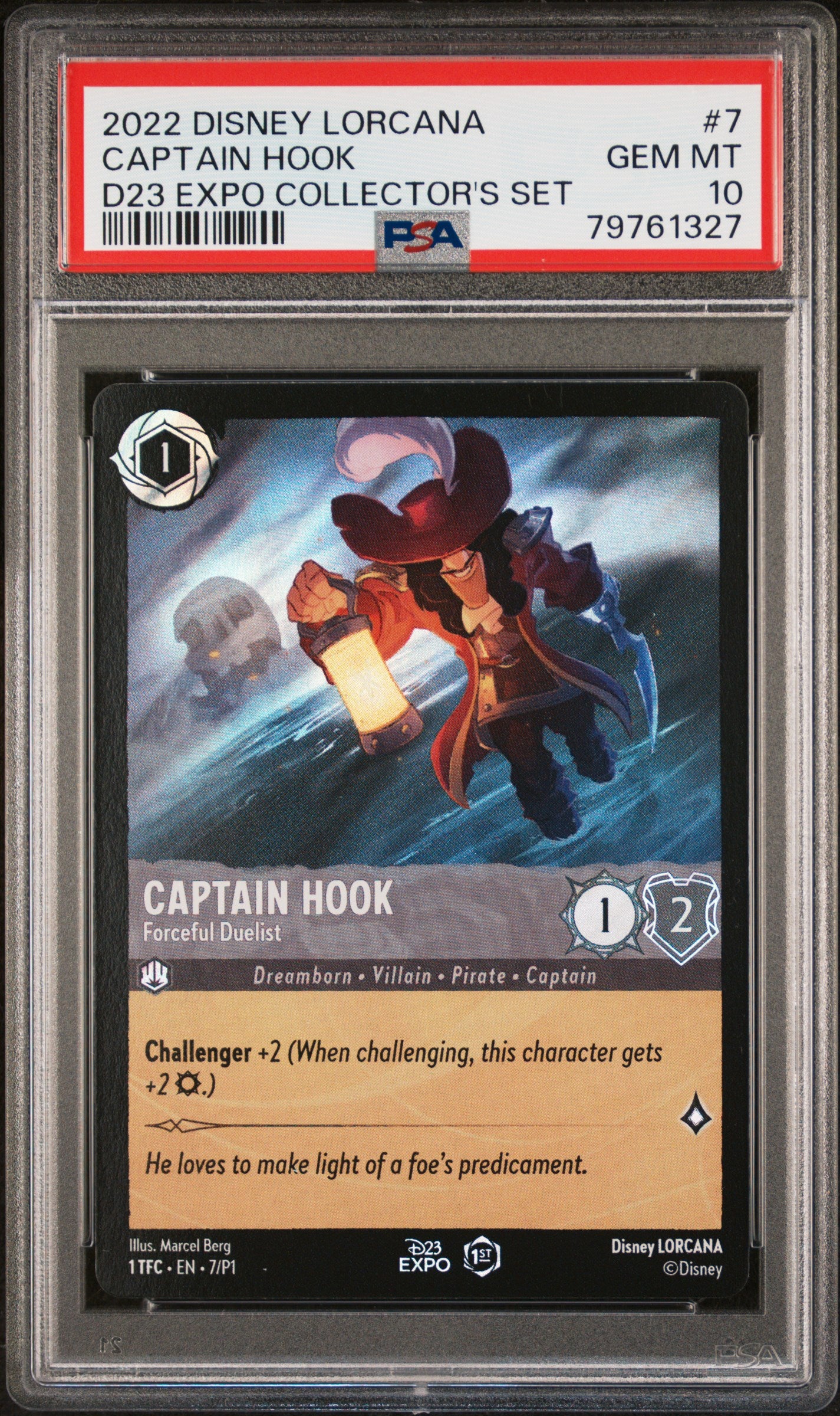 Captain Hook D23 Expo Collector's Set PSA 10 2022 Disney Lorcana Promo #7