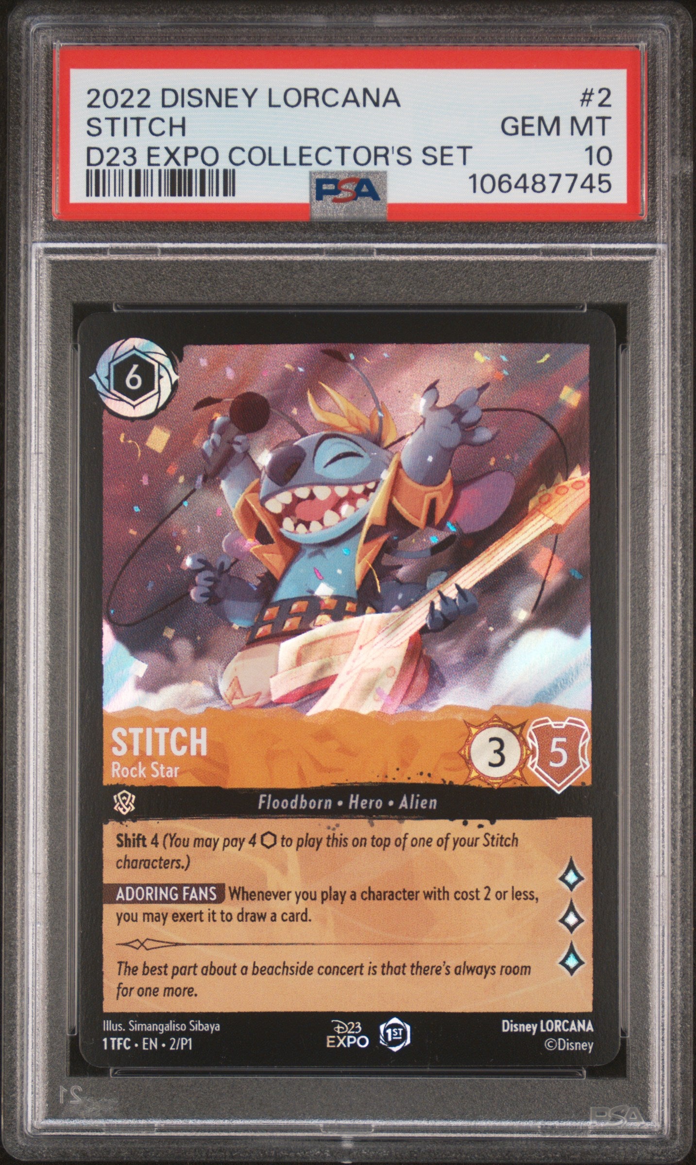 Stitch D23 Expo Collector's Set PSA 10 2022 Disney Lorcana Promo #2