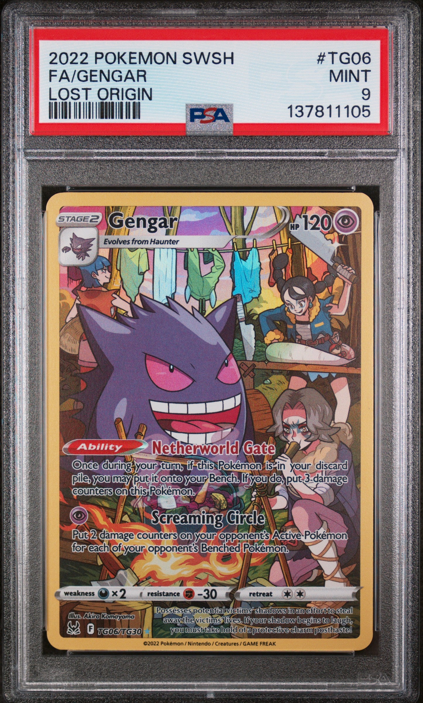 Gengar PSA 9 2022 Pokemon Sword & Shield Lost Origin #TG06
