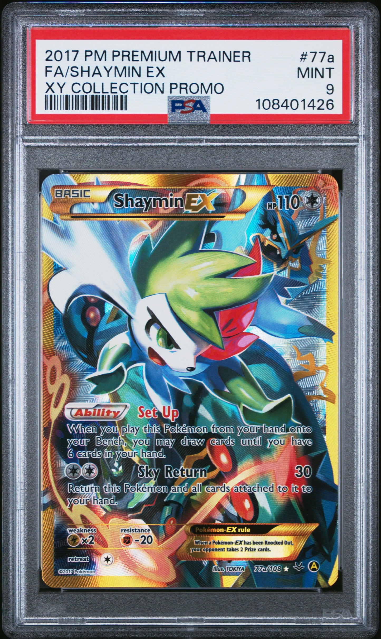 Shaymin EX PSA 9 2017 Pokemon Premium Trainer Xy Collection Promo #77a