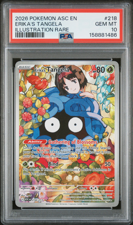 Erika's Tangela PSA 10 2026 Pokemon En Ascended Heroes #218
