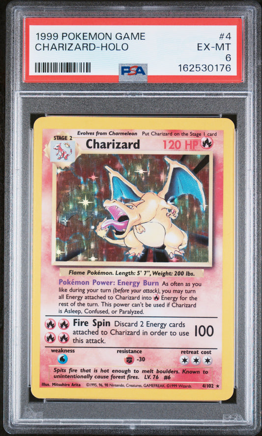 Charizard Holo PSA 6 1999 Pokemon Base Set #4