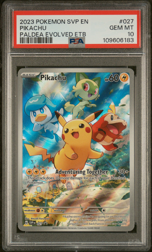 Pikachu PSA 10 2023 Pokemon En Sv Black Star Promo #027