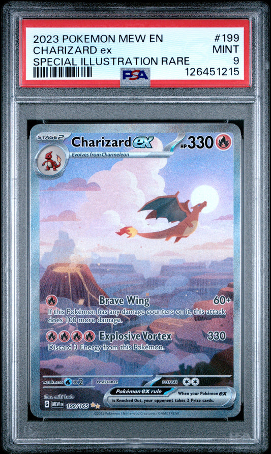 Charizard ex PSA 9 2023 Pokemon Mew En 151 #199