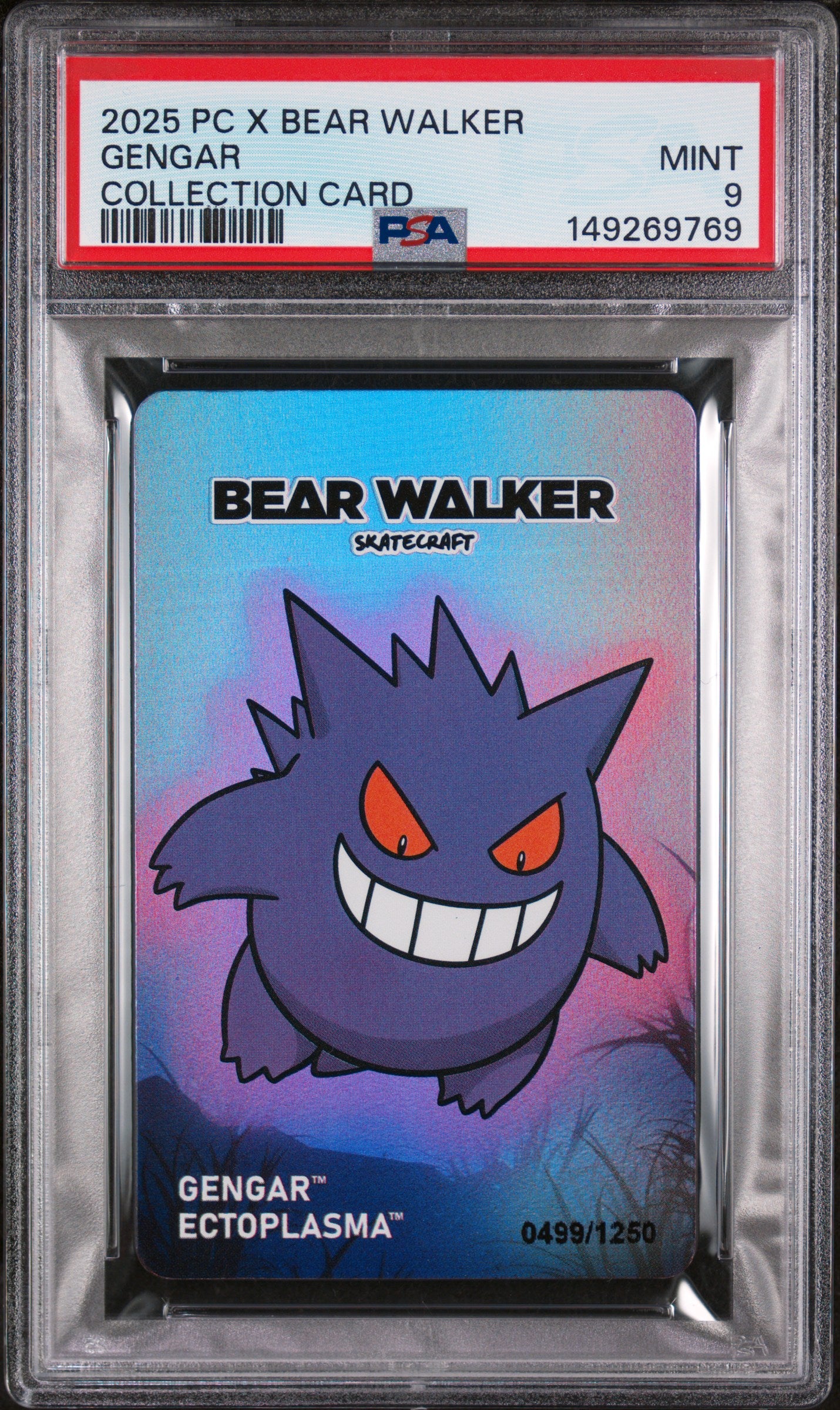 Gengar PSA 9 2025 Pokemon Center X Bear Walker Collection Cards #0499  LOW POP!