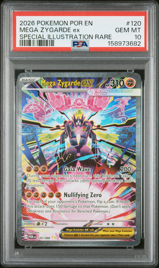Mega Zygarde ex PSA 10 2026 En Perfect Order #120