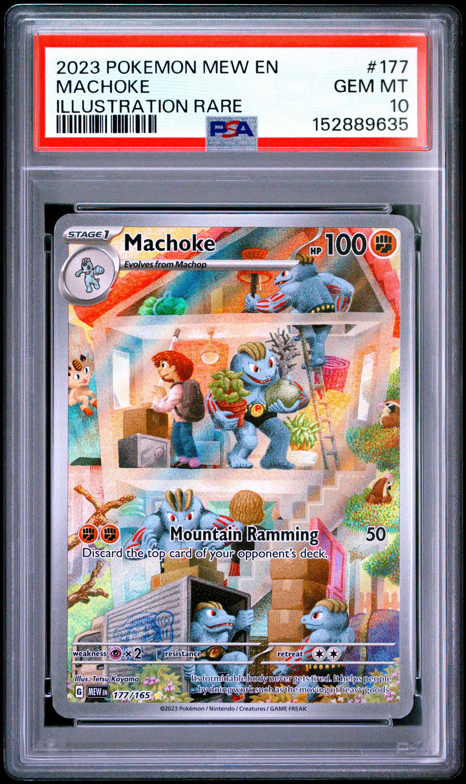 Machoke PSA 10 2023 Pokemon Mew En 151 #177