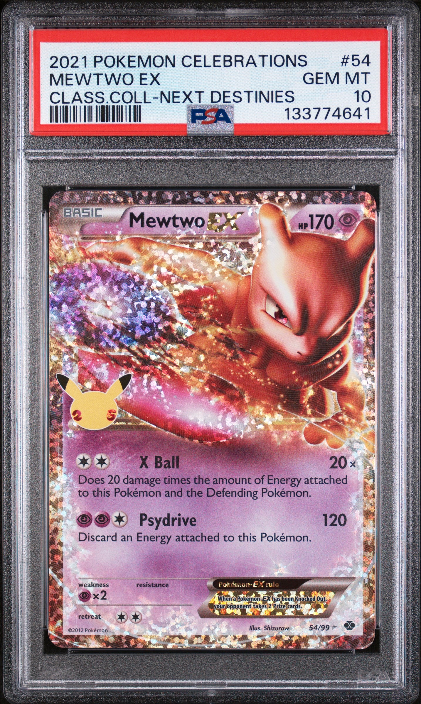 Mewtwo ex PSA 10 2021 Celebrations Classic Collection #54