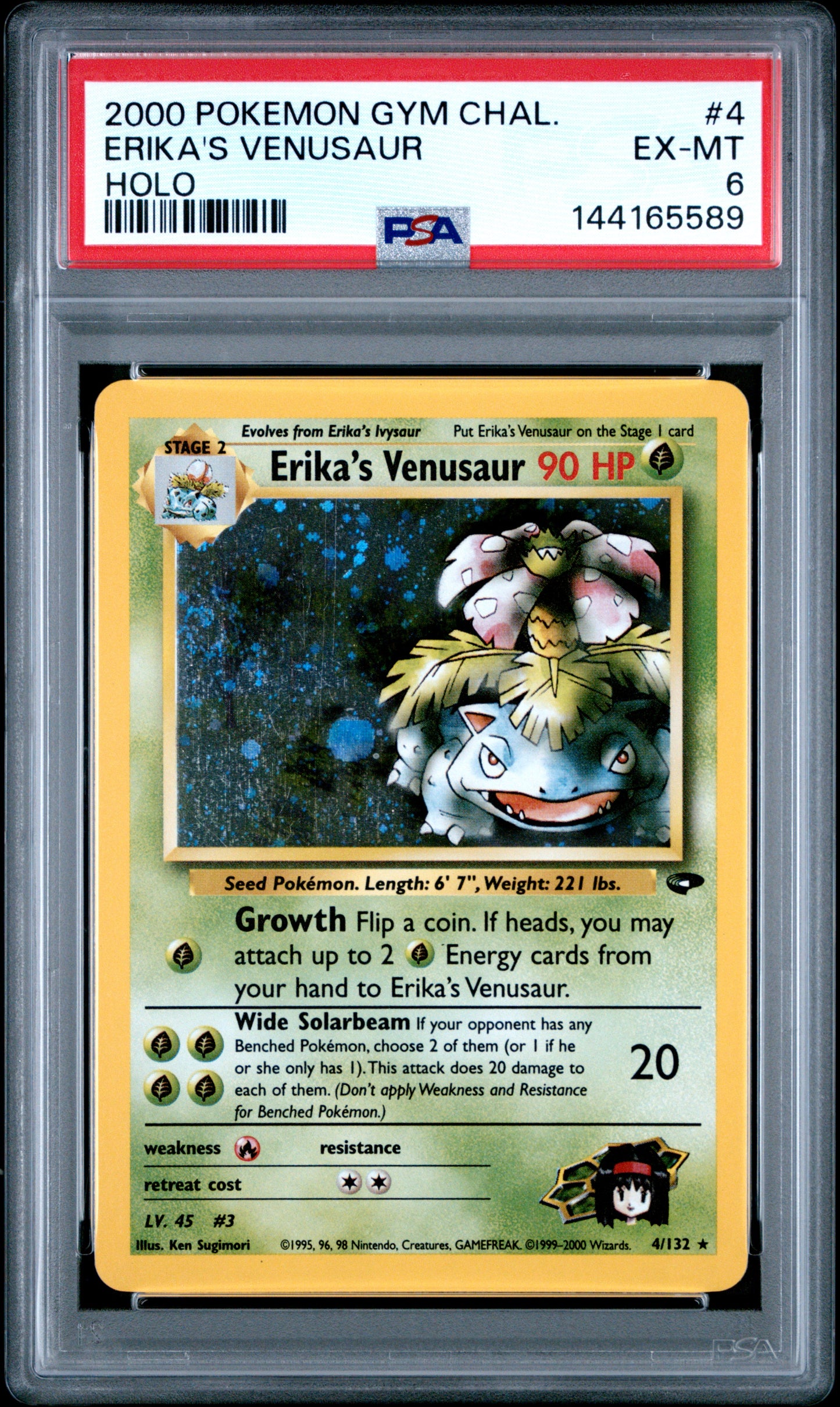 Erika's Venusaur Holo PSA 6 2000 Pokemon Gym Challenge #4