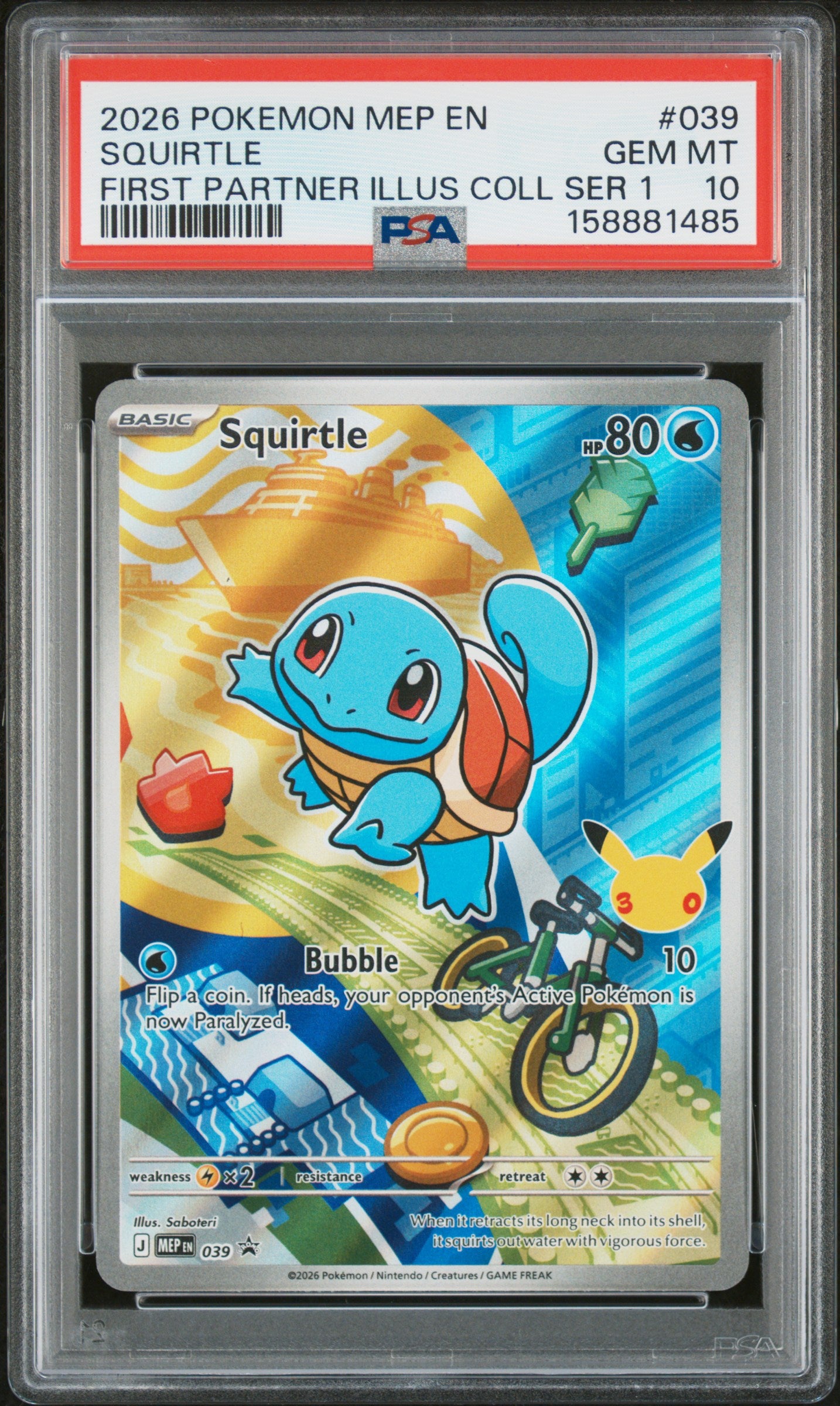 Squirtle PSA 10 2026 First Partner Illustration Collection Series 1  Promo #039
