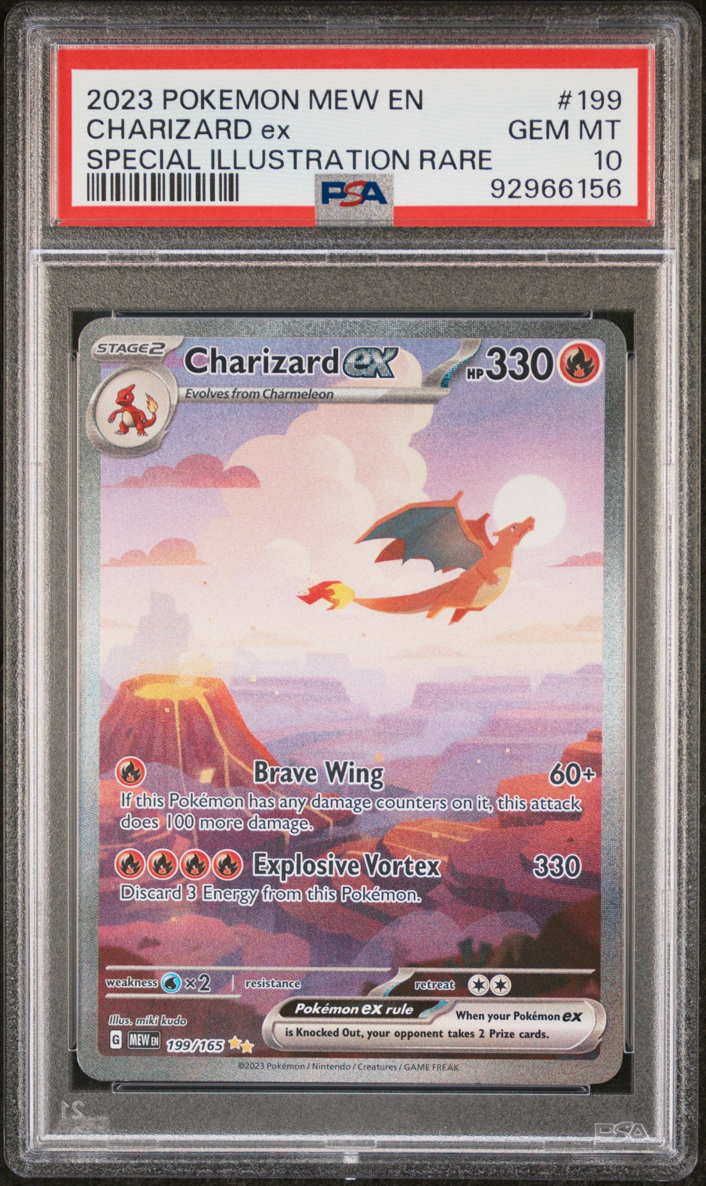 Charizard ex PSA 10 2023 Mew En 151 #199