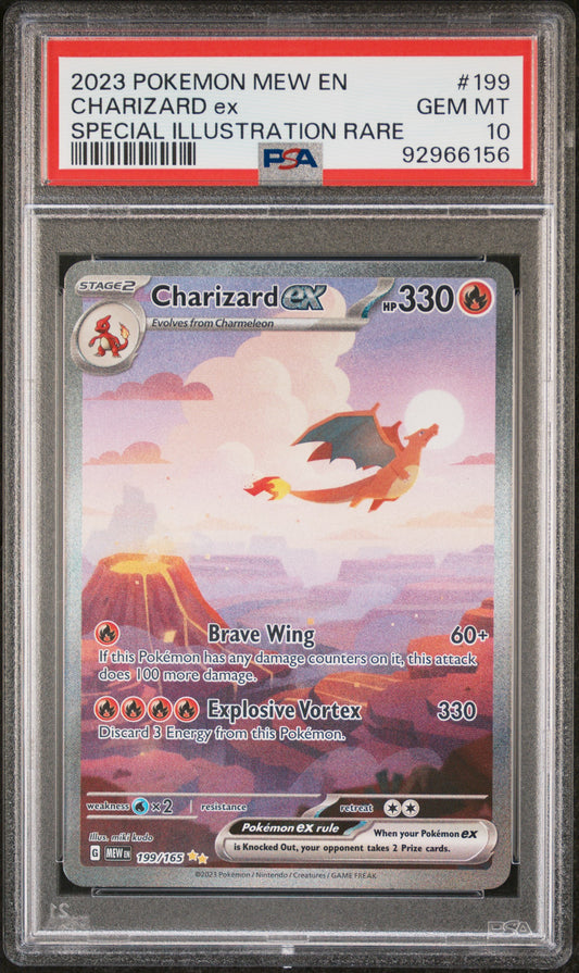 Charizard ex PSA 10 2023 Mew En 151 #199