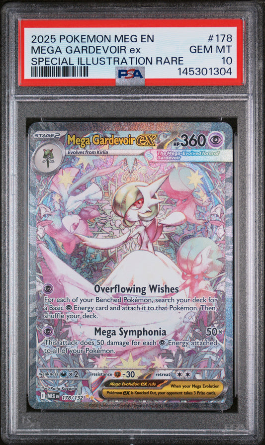 Mega Gardevoir ex PSA 10 2025 En Mega Evolution #178