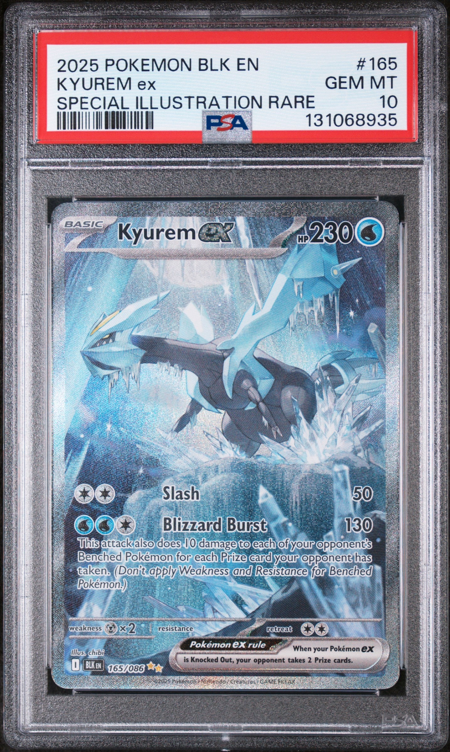 Kyurem ex PSA 10 2025 En Black Bolt #165