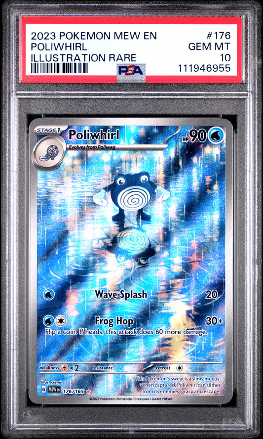 Poliwhirl PSA 10 2023 Mew En 151 #176