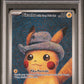 Pikachu Grey Felt Hat Pokemon x Van Gogh PSA 9 2023 Svp En Black Star Promo #085