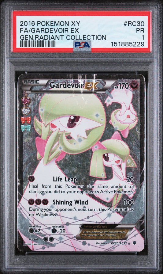 Gardevoir EX PSA 1 2016 Xy Generations Radiant Collection #RC30 OW POP