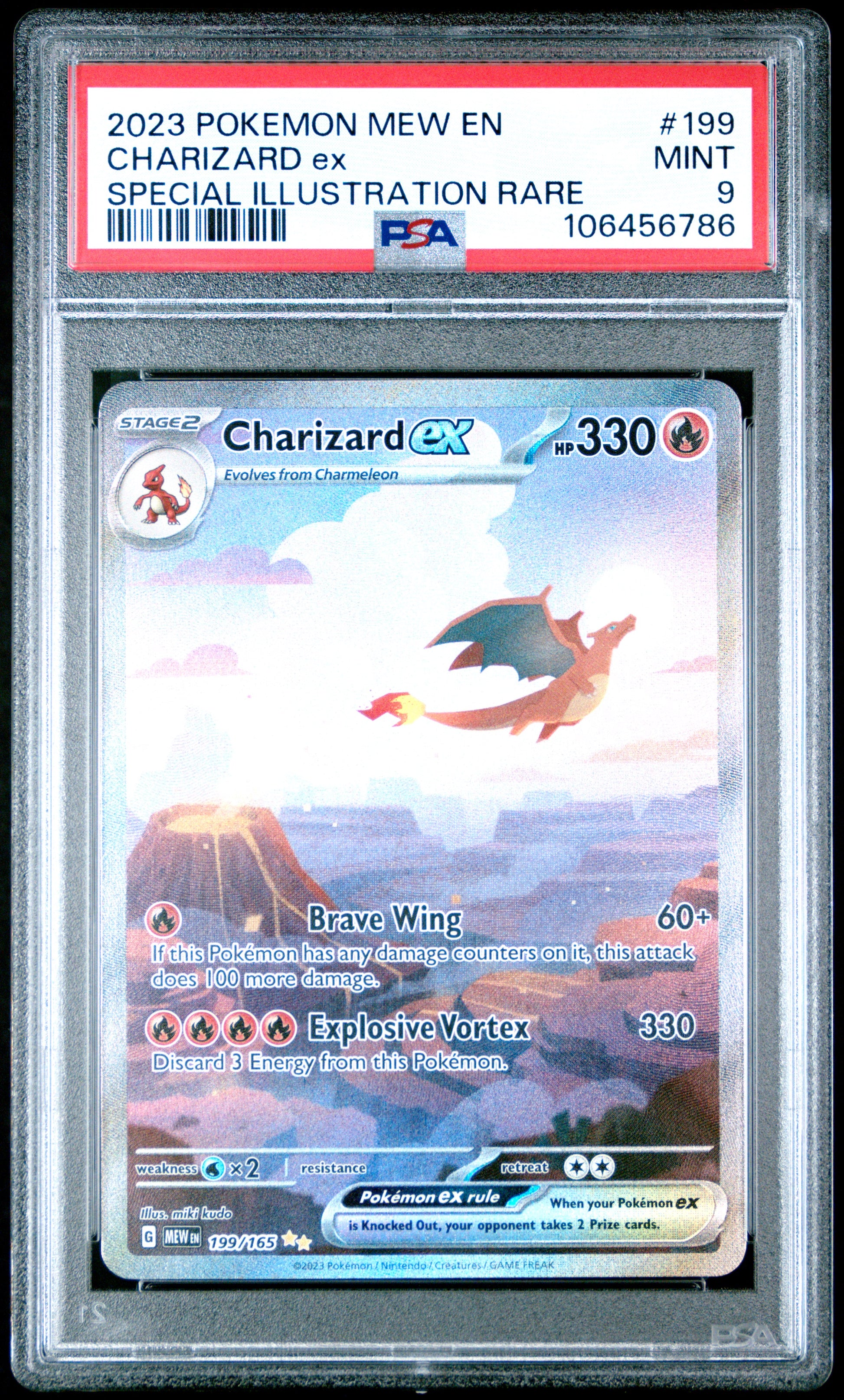 Charizard ex PSA 9 2023 MEW En 151 #199