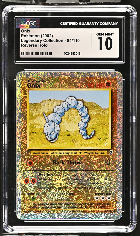 Onix Rev Holo CGC 10 2002 Legendary Collection POP 14 #84/110