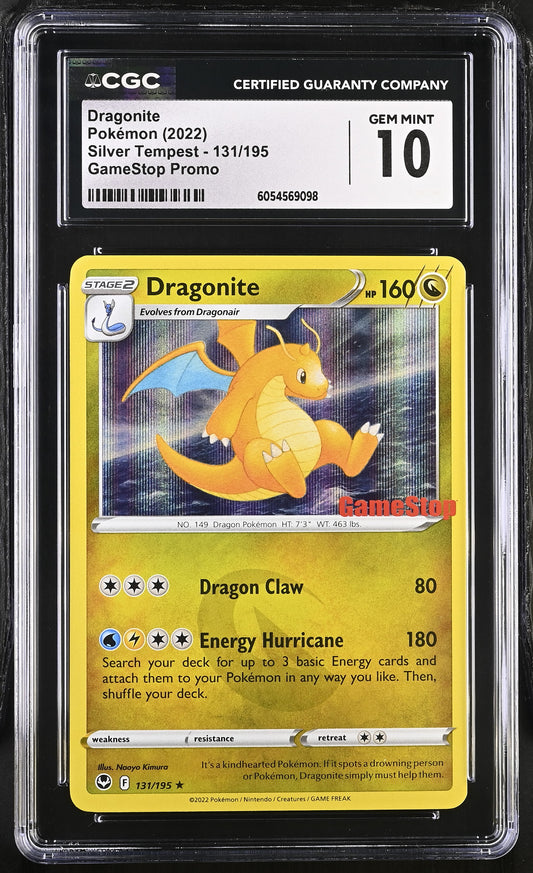 Dragonite CGC 10 2022 Silver Tempest #131/195