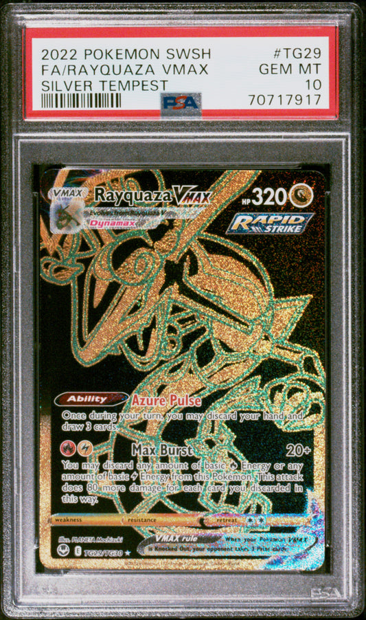 Rayquaza VMAX PSA 10 2022 Pokemon Sword & Shield Silver Tempest #TG29