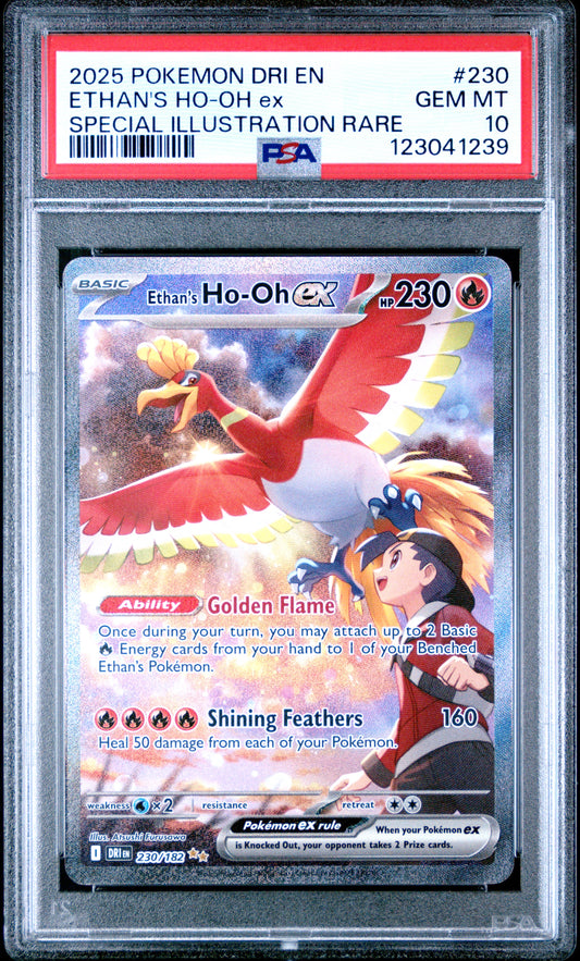 Ethan's Ho Oh ex PSA 10 2025 Pokemon En Destined Rivals #230