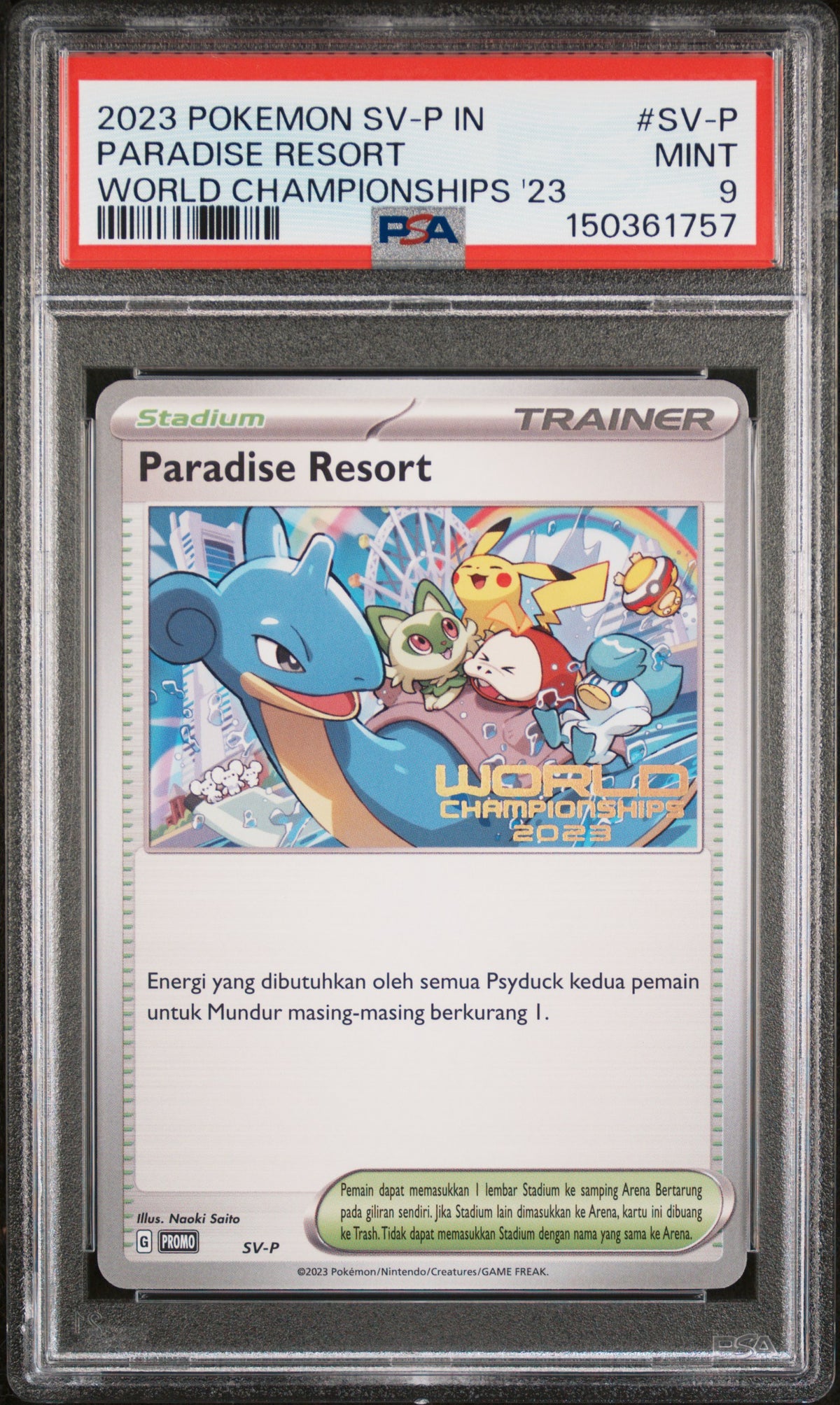 Paradise Resort World Championships PSA 9 2023 Indonesian SV Promo #SV-P