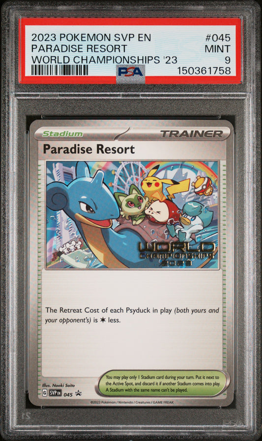 Paradise Resort World Championships PSA 9 2023 Pokemon SVP Black Star Promo #045
