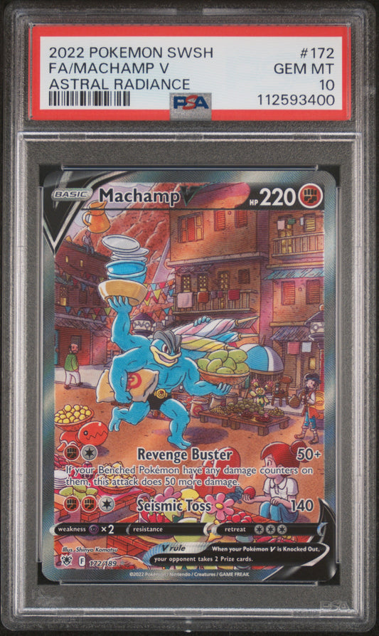Machamp V PSA 10 2022 Pokemon Sword & Shield Astral Radiance #172